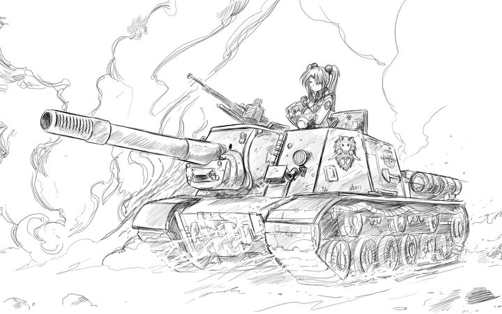 girlsundpanzerpirokoisu152harinezumiteam.jpg (4000x2500)
