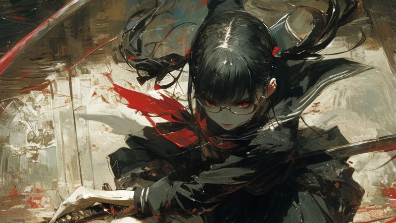 samuraigirlkatanawithglassesanimeart4kwallpaperuhdpapercom3090j.jpg (4000x2250)